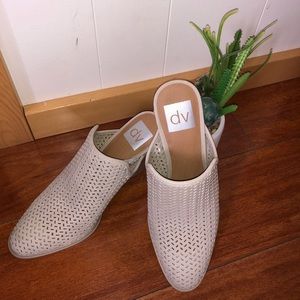 Slip on woven mules